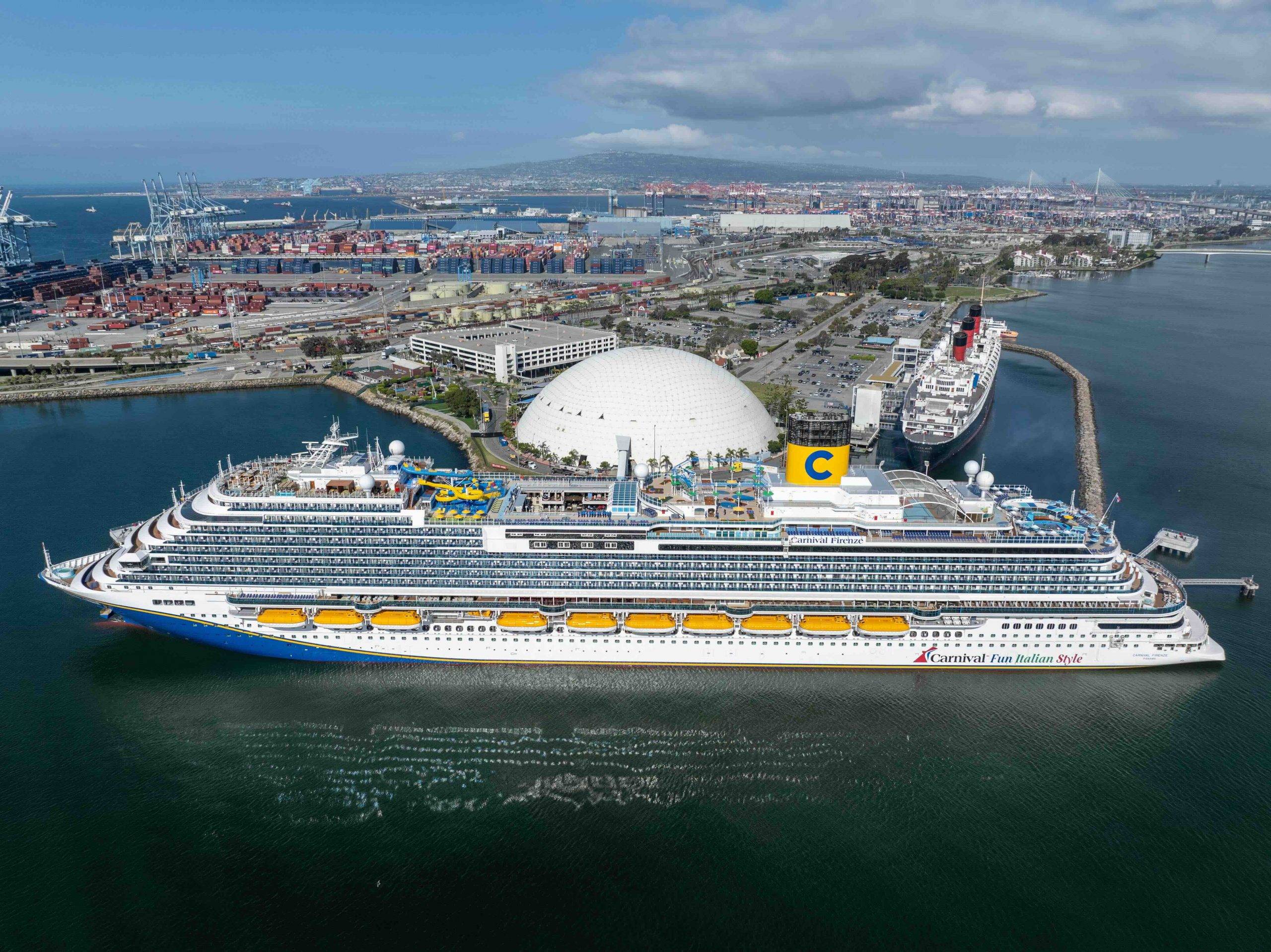 Carnival Firenze cruise ship departing from Los Angeles, perfect for fun and affordable group cruises.