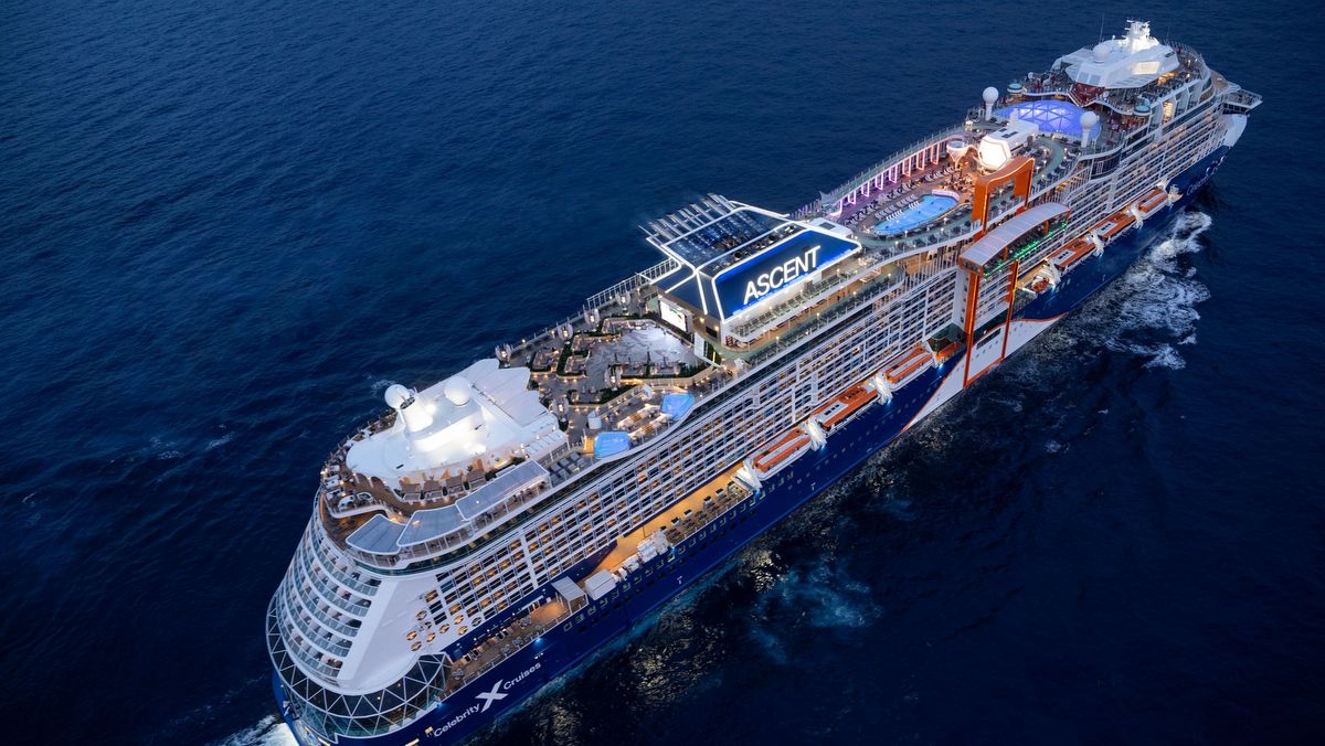 Celebrity Ascent cruise ship, ideal for luxury adult group travel with upscale amenities.