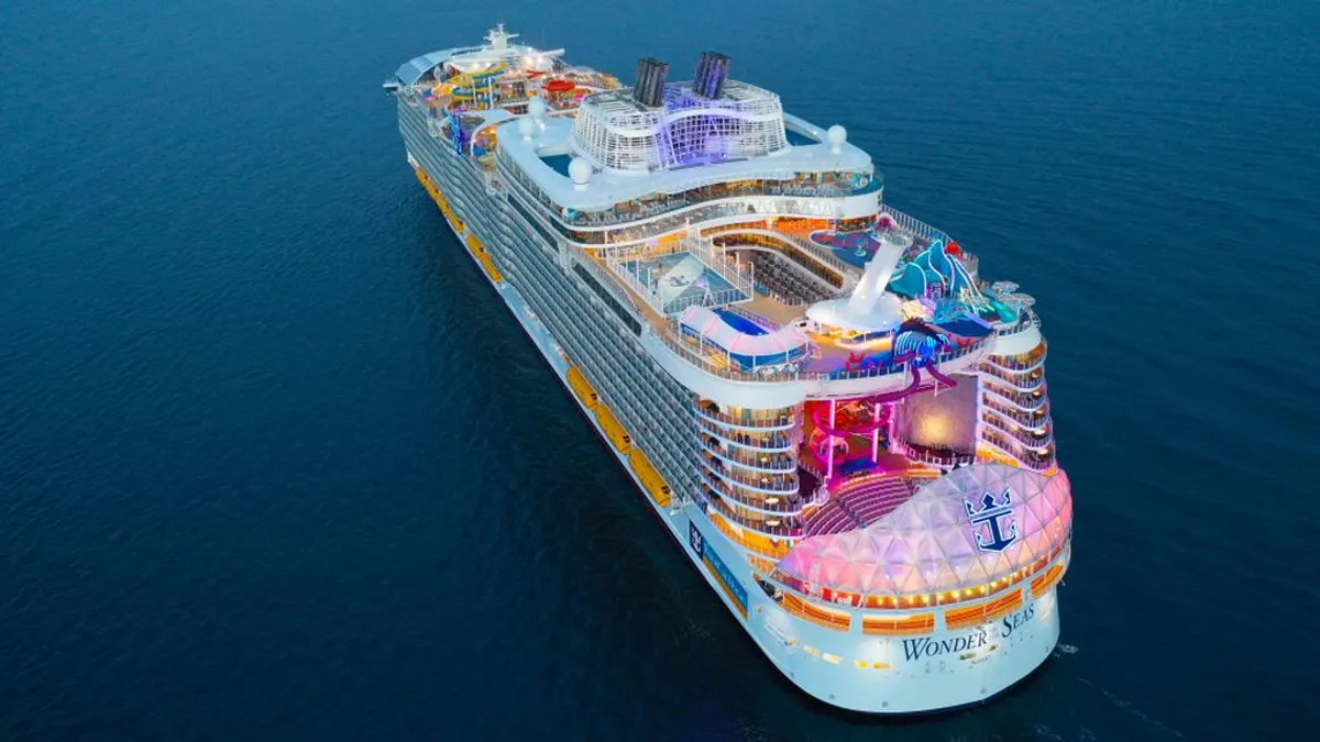 Royal Caribbean Wonder of the Seas cruise ship, ideal for large group travel with family-friendly entertainment.